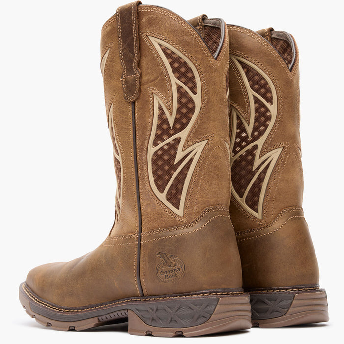 Georgia Boot Carbo-Tec FLX Alloy Toe Pull-on with InsulKul™ Work Boot - back
