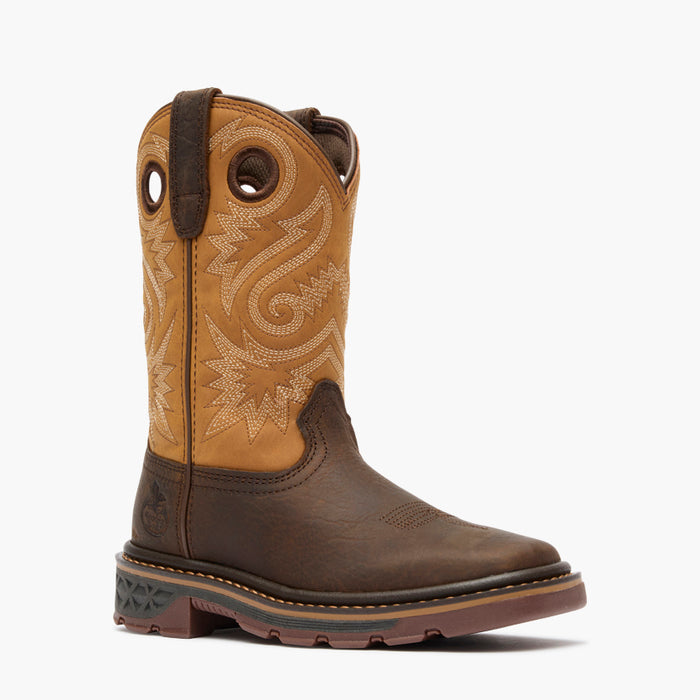 Georgia Boot Little Kid's Carbo-Tec FLX Pull-On Boot in Rust/Brown