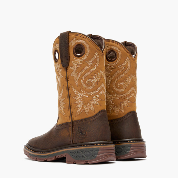 Georgia Boot Little Kid's Carbo-Tec FLX Pull-On Boot in Rust/Brown