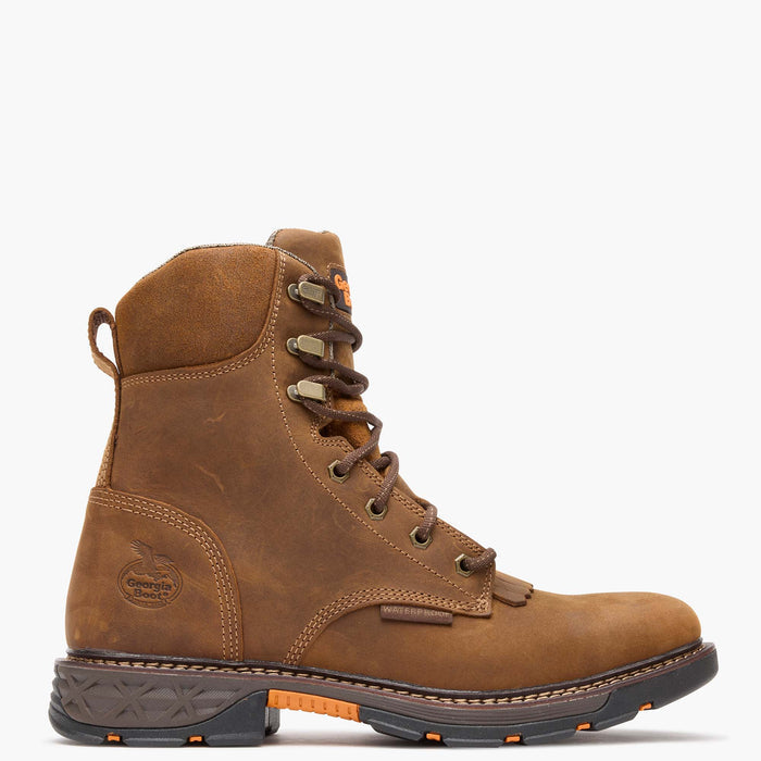 Georgia Boot Men's 8" Square Toe Carbo-Tec Flex Waterproof Lacer Work Boot