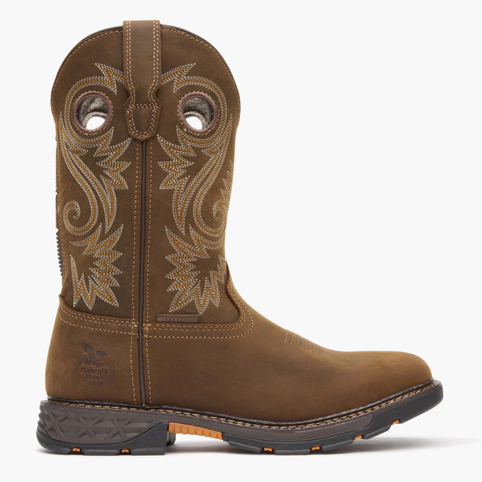 Georgia Boot Men's Carbo-Tec FLX Waterproof Pull-On Work Boot - profile