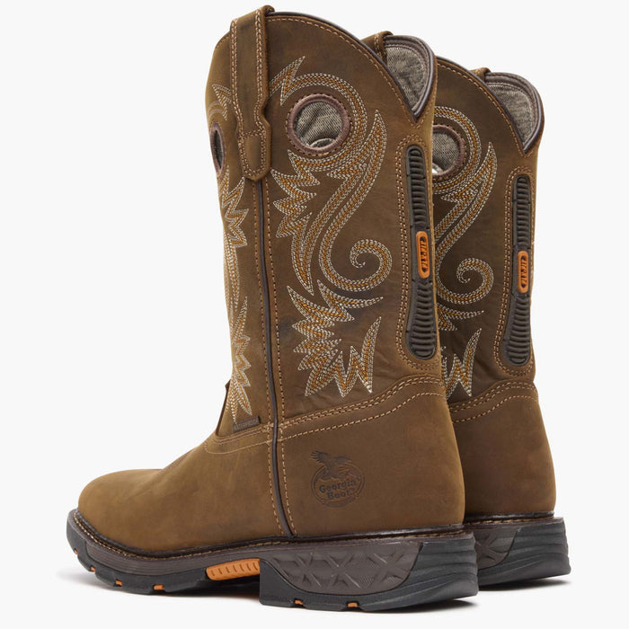 Georgia Boot Men's Carbo-Tec FLX Waterproof Pull-On Work Boot - back