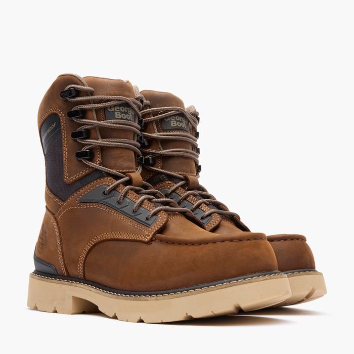 Georgia Boot Men's Carbon Flex 8" Moc-Toe Work Boot with Carbon Toe
