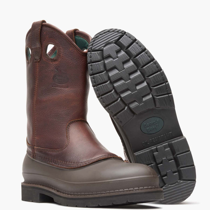 Georgia Boot Muddog Steel Toe Wellington Work Boot