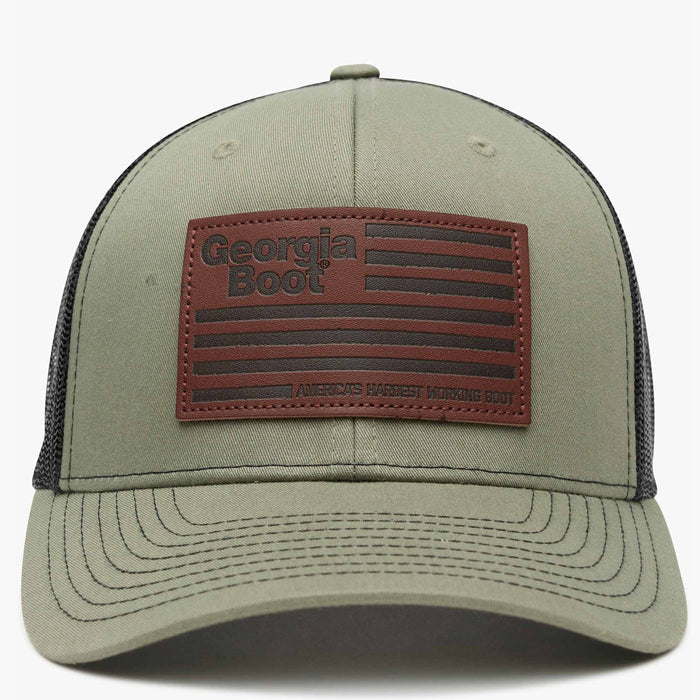Georgia Boot Unisex Leather Patch Trucker Hat - main