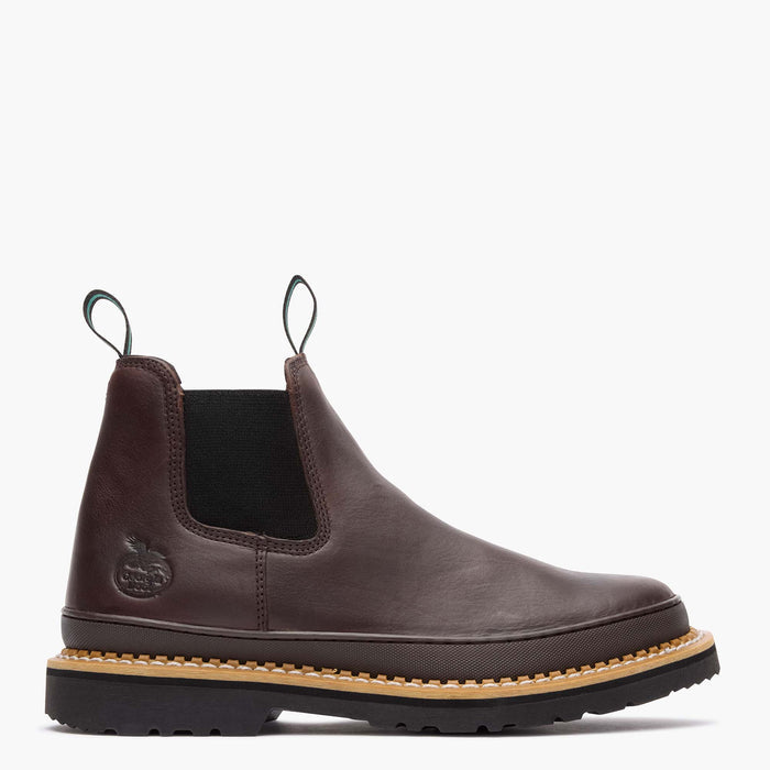 Georgia Giant Men's Soggy Brown Romeo Work Boot with Rubber Rand