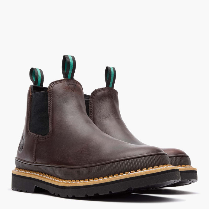 Georgia Giant Men's Soggy Brown Romeo Work Boot with Rubber Rand