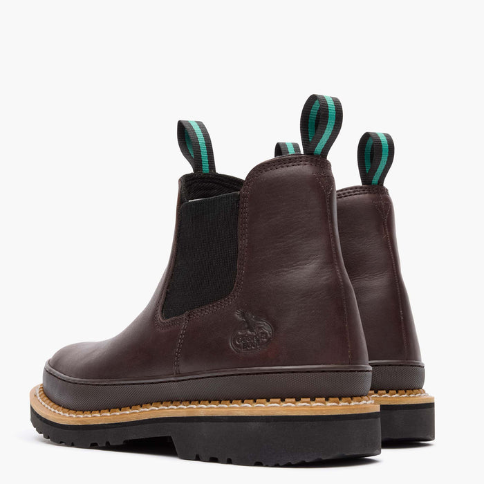 Georgia Giant Men's Soggy Brown Romeo Work Boot with Rubber Rand