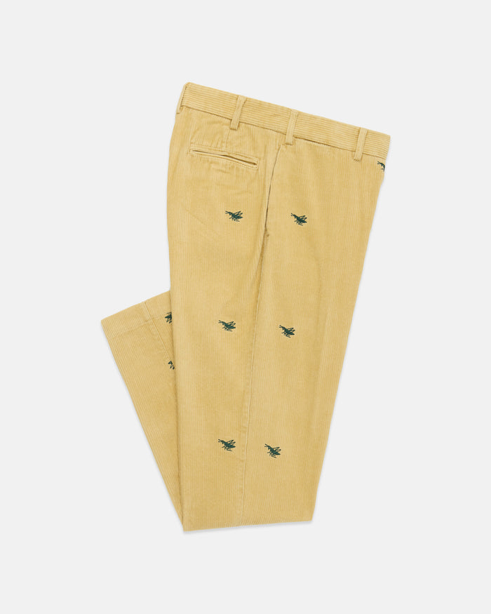 Grasshopper Club Embroidered Corduroy Pant