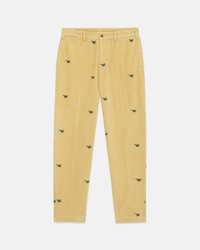 Grasshopper Club Embroidered Corduroy Pant