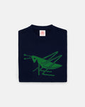 Grasshopper Club Intarsia Knit Cotton Sweater