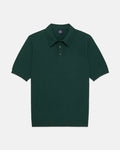 Green High-Twist Cotton Polo - Trim Fit