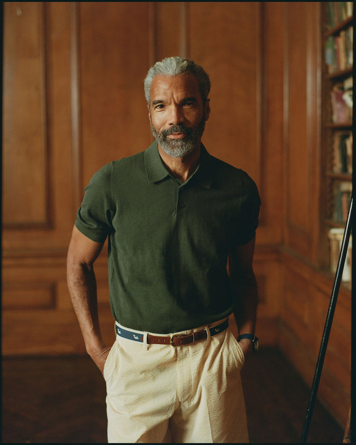 Green High-Twist Cotton Polo - Trim Fit