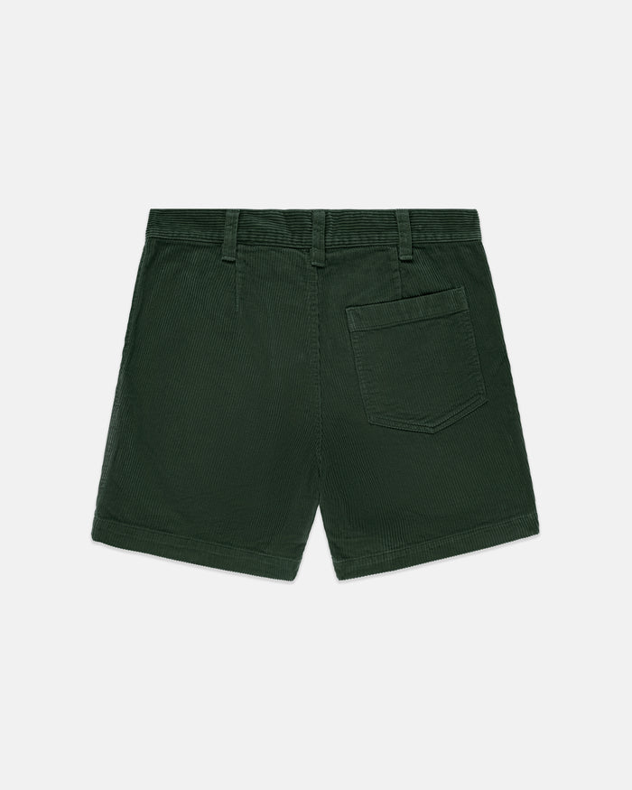 Green Wide-Wale Cotton Corduroy Shorts - Trim Fit