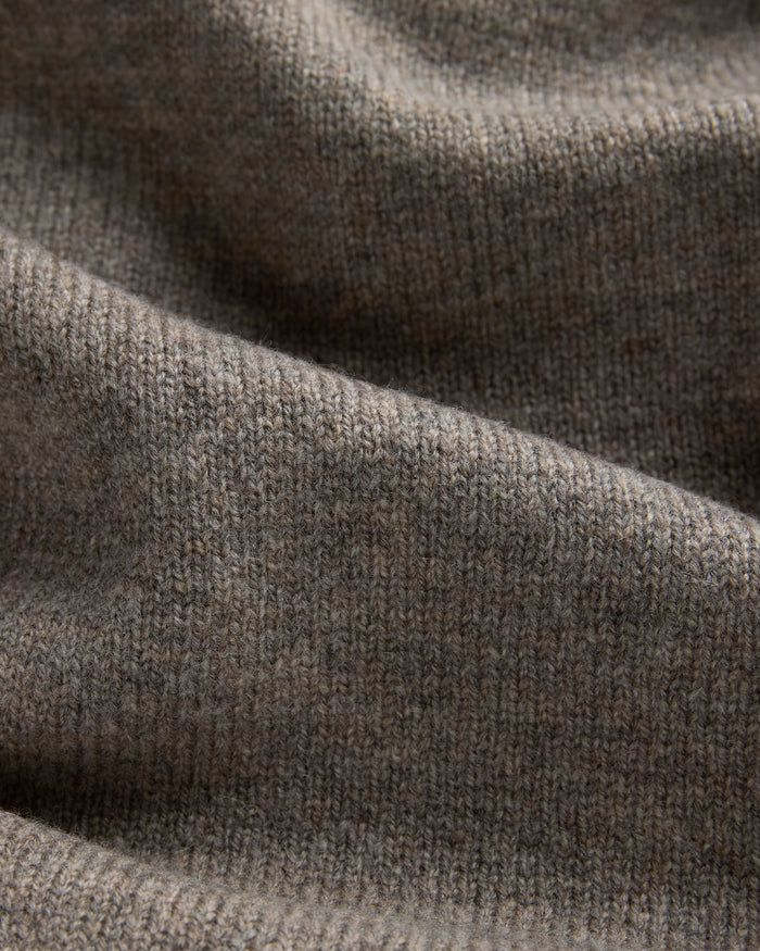 Grey Lambswool V-neck Sweater