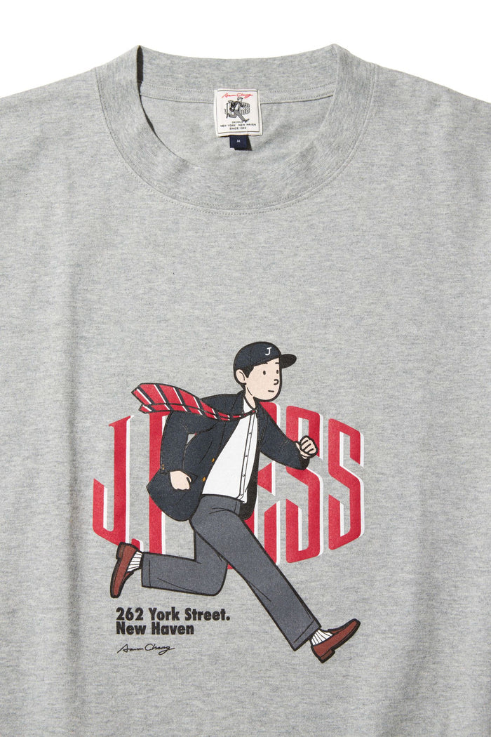 Grey "Running Ivy Boy" Crew Neck T Shirt - Trim Fit