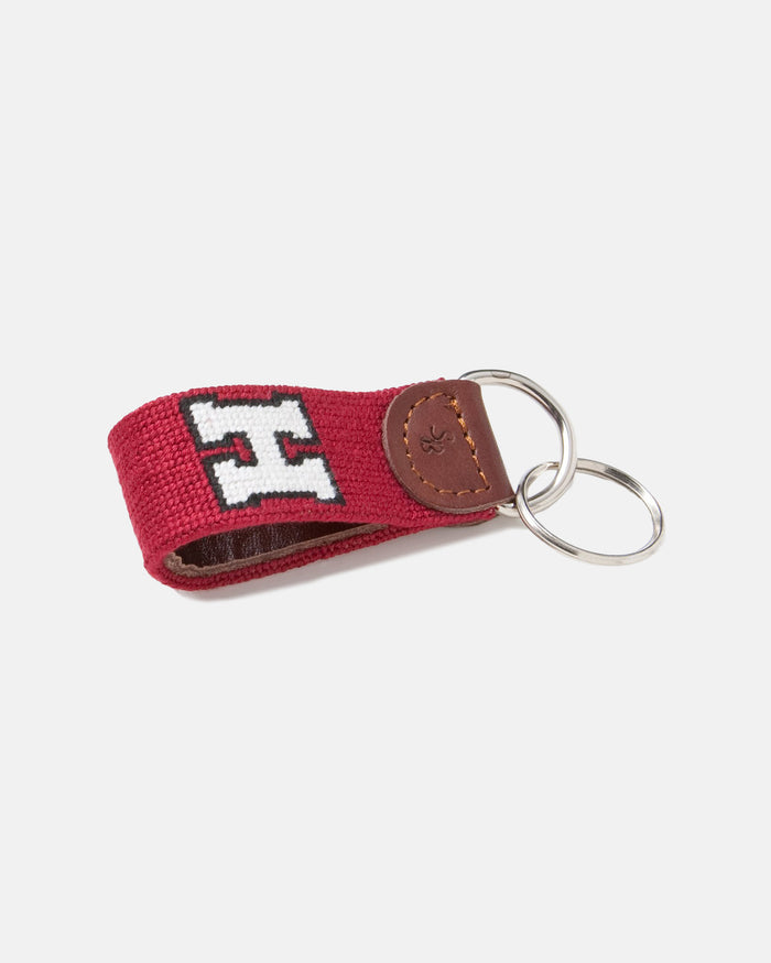 Harvard Needlepoint Key Fob