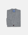 Heather Grey Lambswool Cardigan Sweater