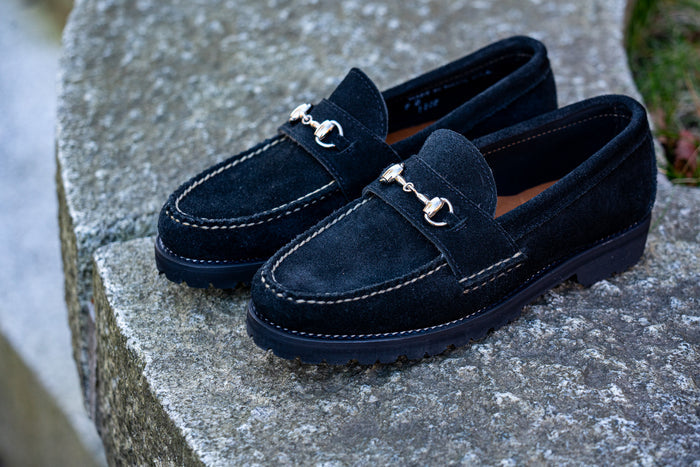 Horsebit Loafer w/Lug Sole - Black Orion Fleshout
