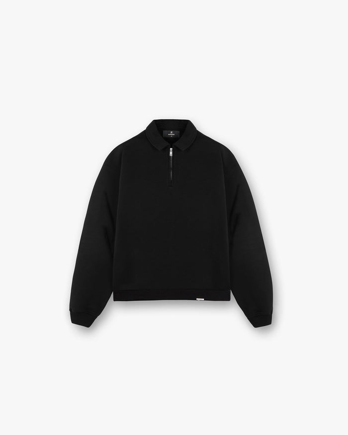 INITIAL BOXY OVERSIZED QUARTER ZIP SWEATER - BLACK.jpg