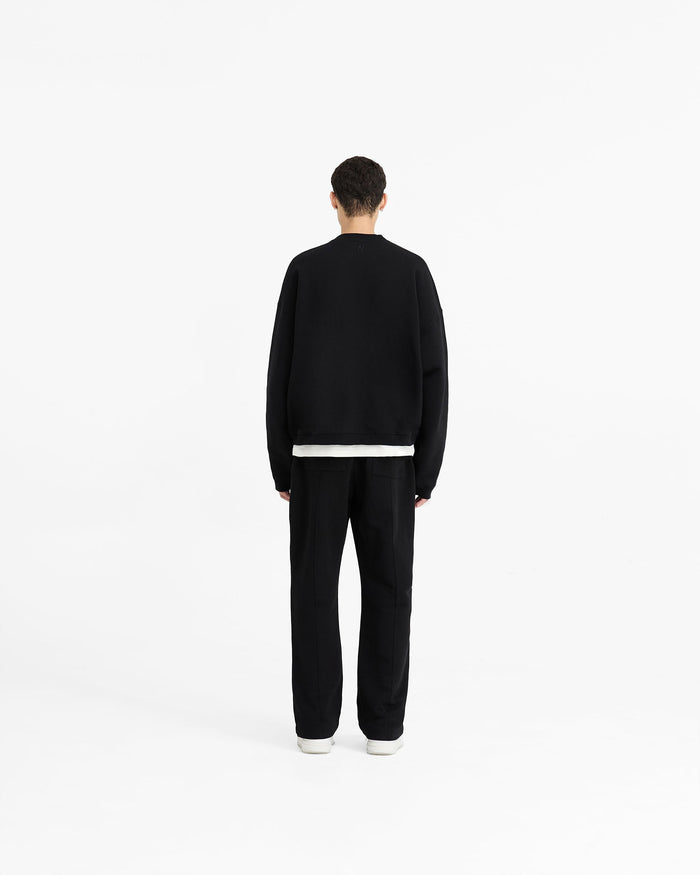 Initial Boxy Sweater - Jet Black