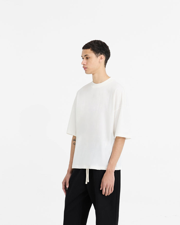 Initial Boxy T-Shirt - Flat White