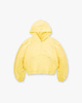 Initial Boxy Zip Through Hoodie - Canary Yellow
