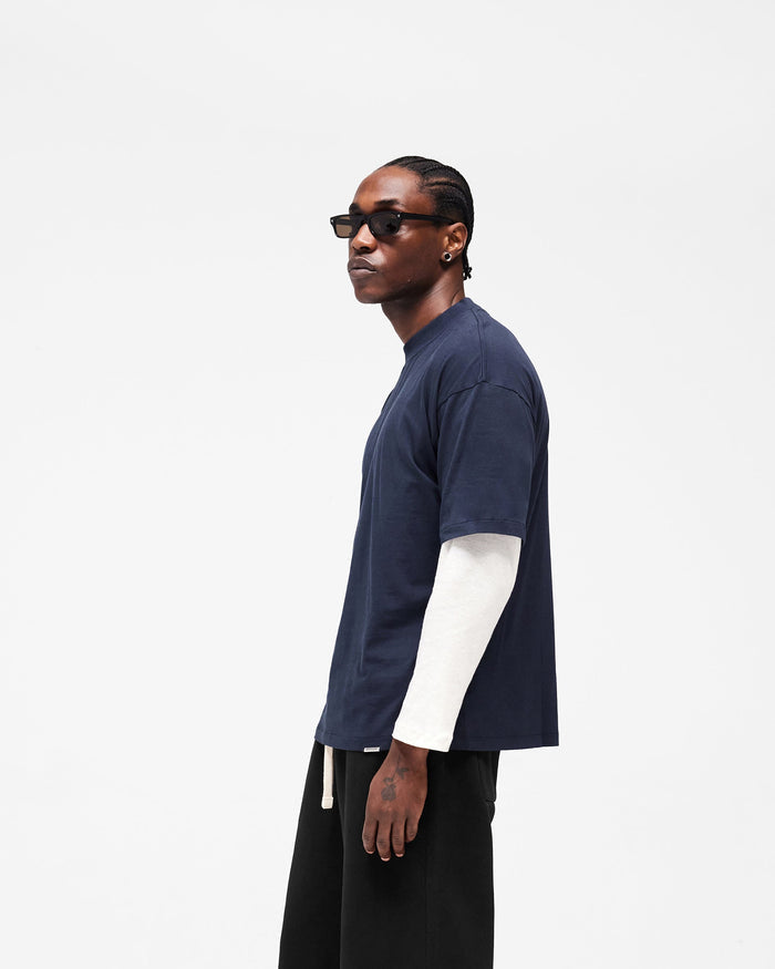 Initial Oversized T-Shirt - Midnight Navy