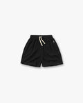 Initial Waffle Shorts - Jet Black