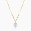 Isabel Blue Lace Heart Necklace
