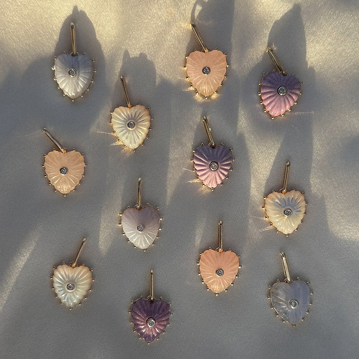 Isabel Blue Lace Heart Necklace