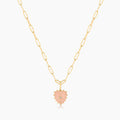 Isabel Pink Jade Heart Necklace