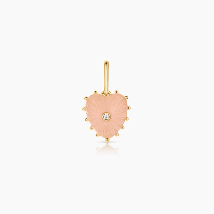 Isabel Pink Jade Heart