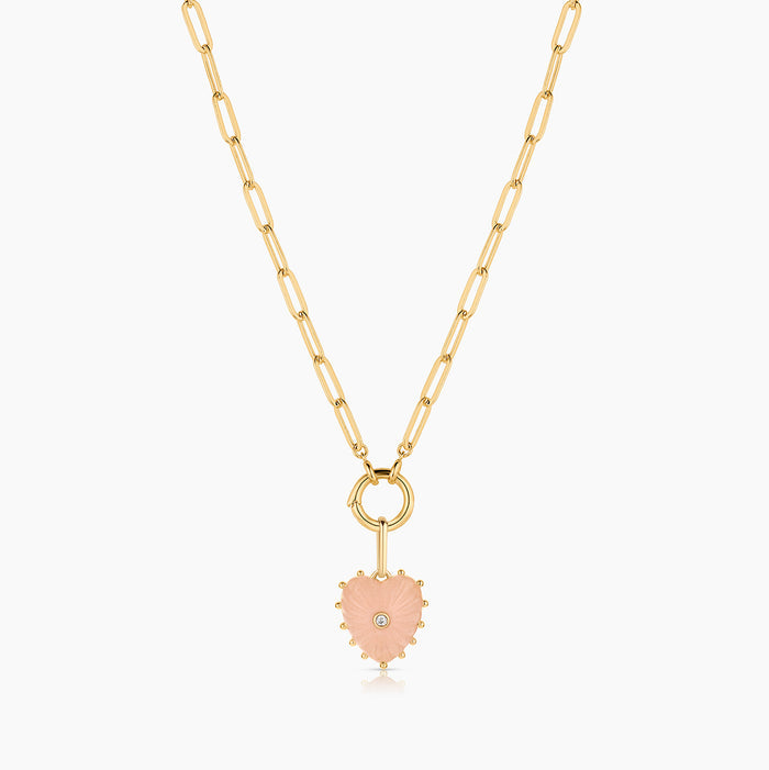 Isabel Pink Jade Heart