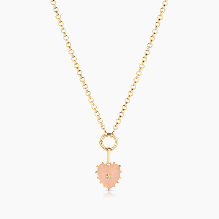 Isabel Pink Jade Heart