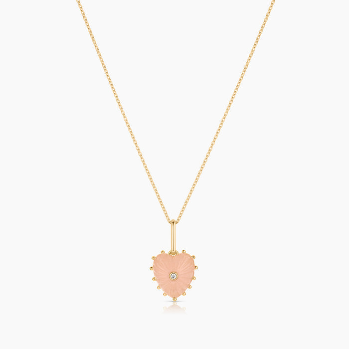 Isabel Pink Jade Heart