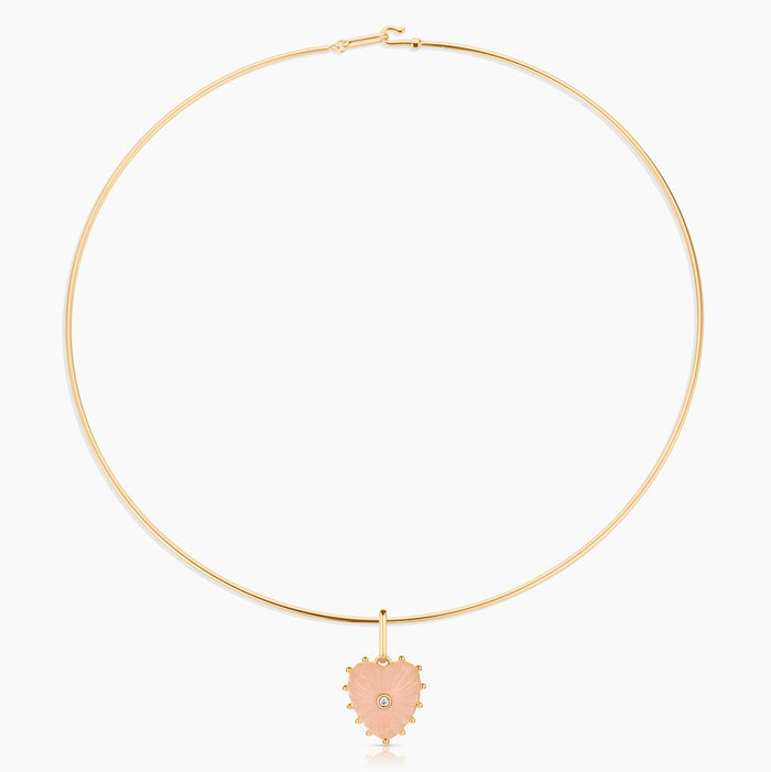 Isabel Pink Jade Heart