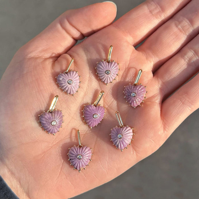 Isabel Purple Mica Heart Necklace