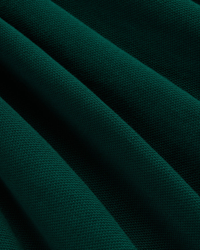 J. Press Dark Green 1902 Crest Pique Polo