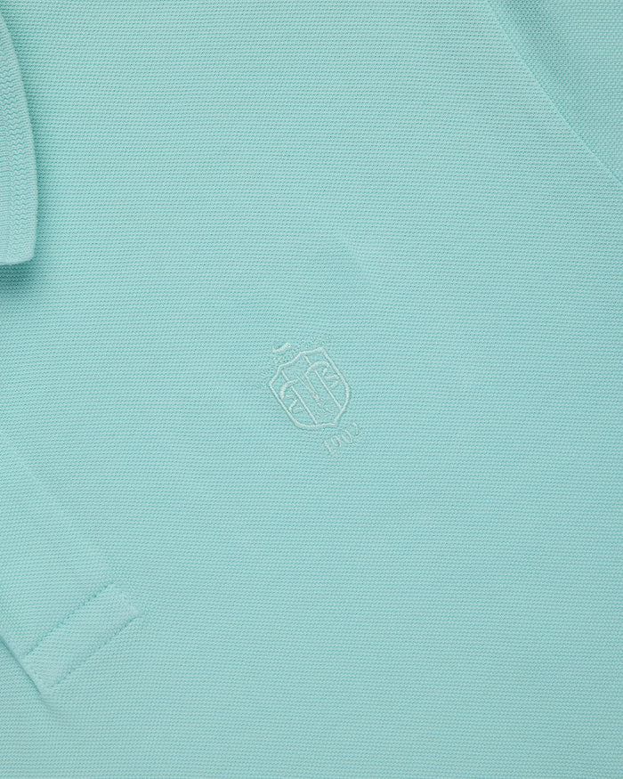J. Press Light Blue 1902 Crest Pique Polo
