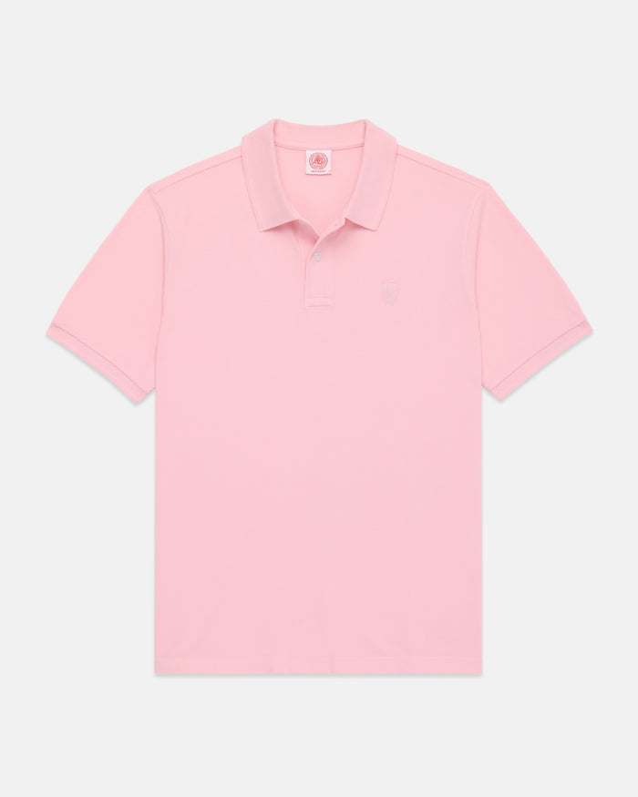 J. Press Pink 1902 Crest Pique Polo