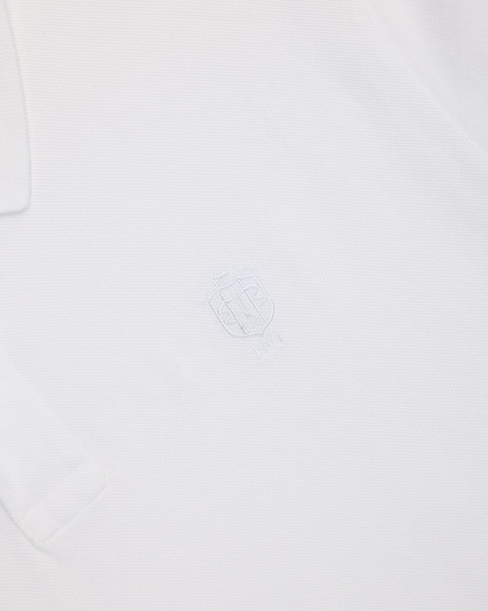 J. Press White 1902 Crest Pique Polo