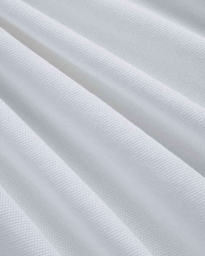 J. Press White 1902 Crest Pique Polo