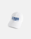 J. PRESS White & Blue Three-Bar Dad Hat