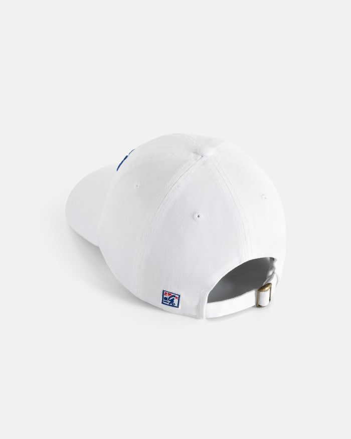 J. PRESS White & Blue Three-Bar Dad Hat