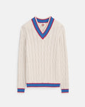 J. Press x Alex Mill Ivory Cotton Cricket Sweater