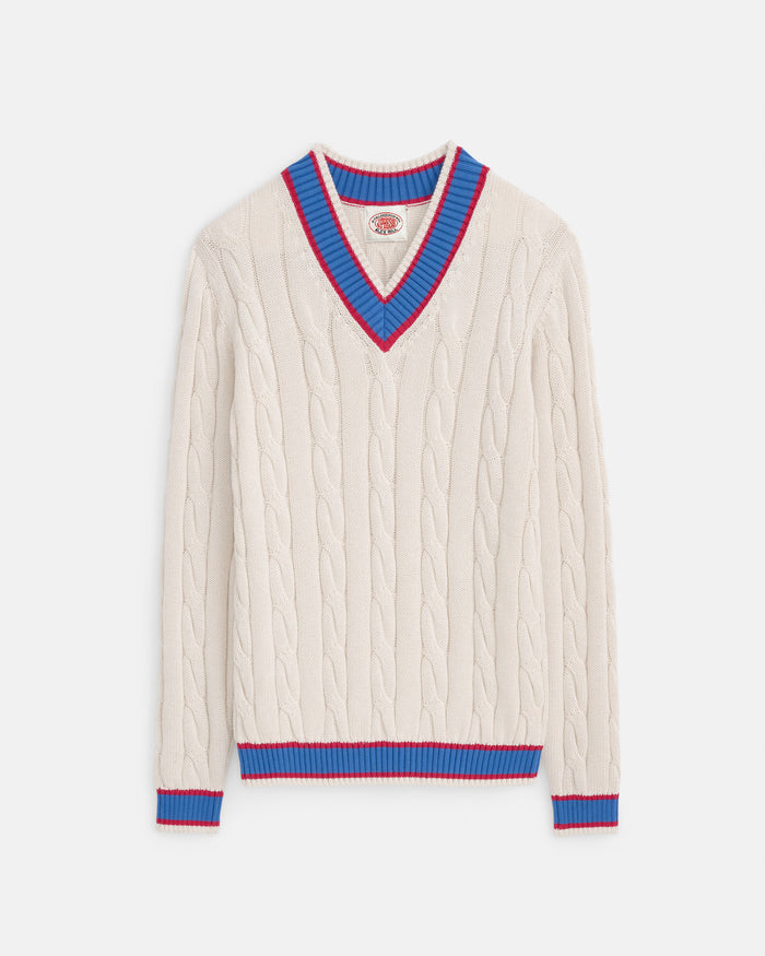 J. Press x Alex Mill Ivory Cotton Cricket Sweater