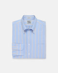 J. Press x Only NY Made-in-USA Blue & Orange Stripe Oxford Cloth Sport Shirt