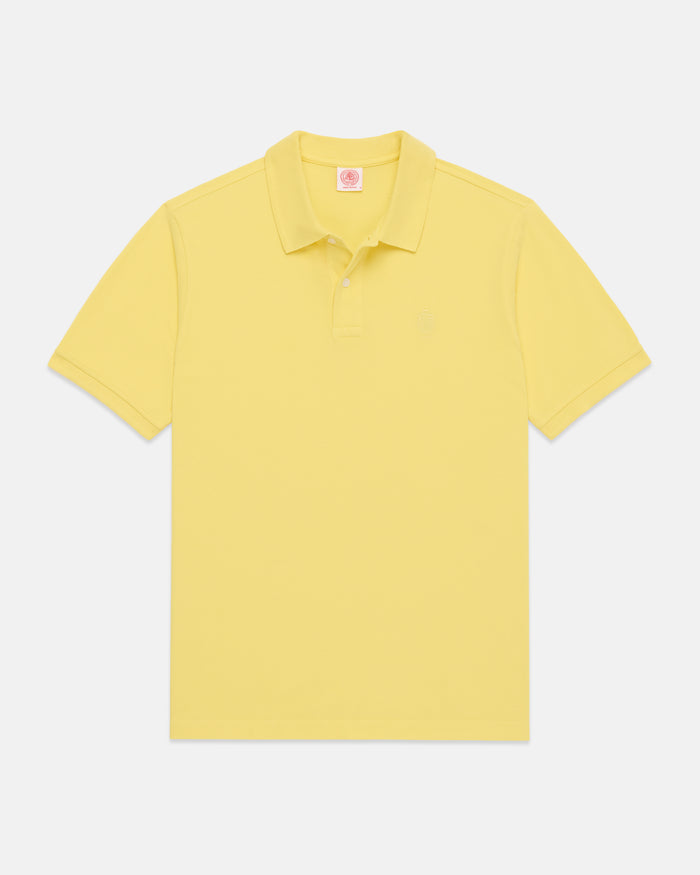 J. Press Yellow 1902 Crest Pique Polo