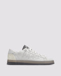 Side angle of grey sneakers